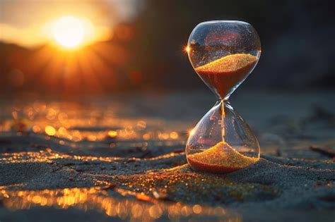 Premium Photo Hourglass On Sandy Beach