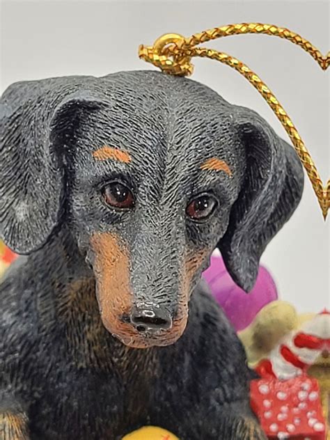 Vintage Danbury Mint Dachshund In Santa S Bag Of Toys Etsy Uk