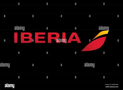 Iberia Airline Logo Black Background Stock Photo Alamy