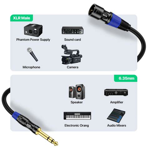 Snapklik Ebxya Xlr Male To Inch Trs Balanced Xlr Microphone