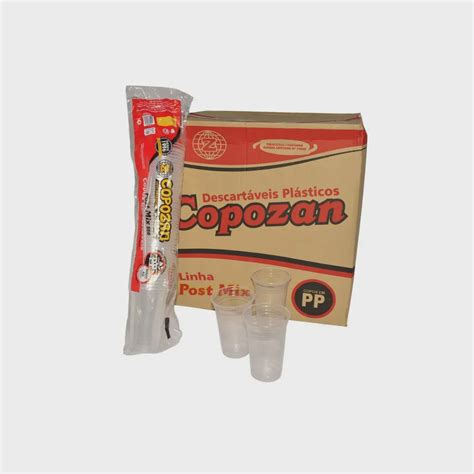 Copo Liso Descartável 550ml Pp Post Mix Copozan C 1000 Submarino