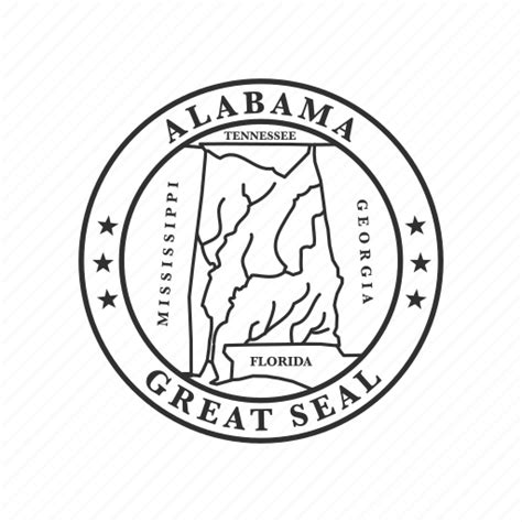 Alabama, america, seal, state, state seal, state symbol, usa icon ...