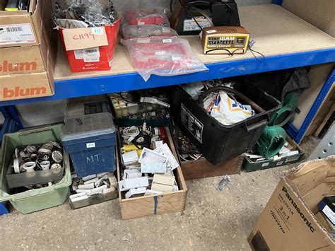 Large Qty Mixed Electrical Sockets Etc All Under Shelf