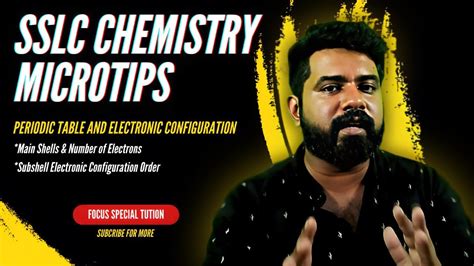 SSLC Chemistry Micro Tips Periodic Table And Electronic