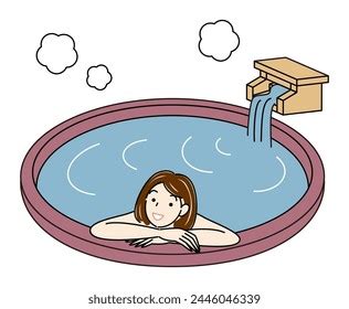 Cute Naked Woman Taking Pleasant Bath Stock Vector Royalty Free Shutterstock