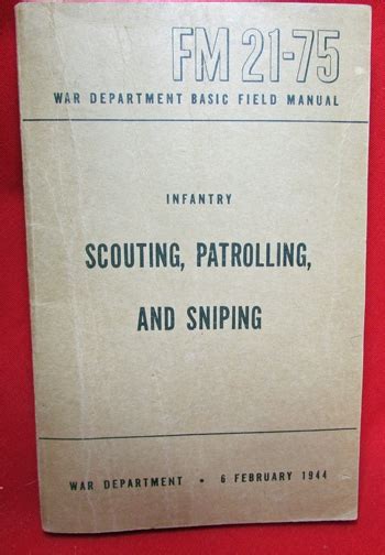 Stewarts Military Antiques Us Wwii Manual Fm Scouting