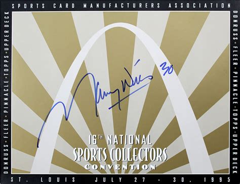 Maury Wills Autographed 1995 16th Annual NSCC Autograph Sheet