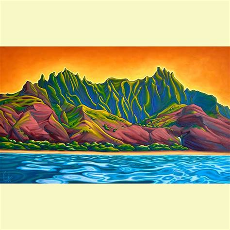 illumination  kalalau painting  grant pecoff art  wildlife