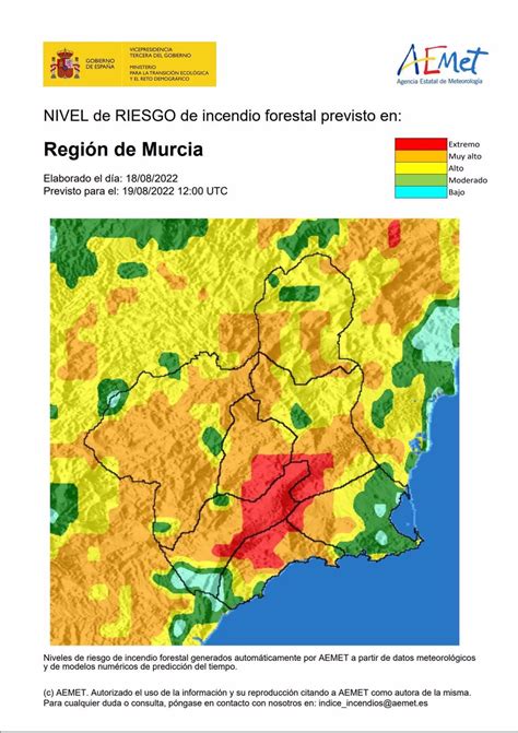 El Nivel De Riesgo De Incendio Forestal Previsto Para Este Viernes Es