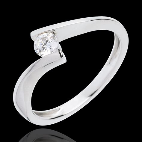 Solitaire Nid Pr Cieux Apostrophe Or Blanc Carats Diamant