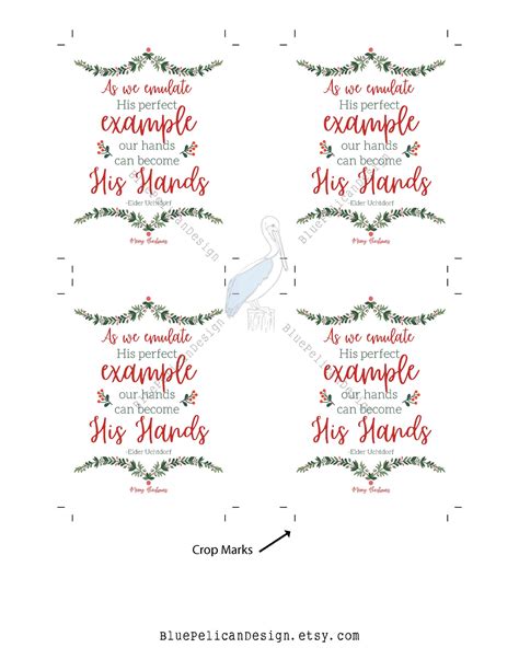 Lds Christmas Printable Primary Christmas T Printable Etsy