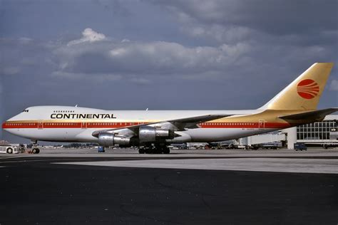 Continental Boeing 747 N608pe This Is A Scan Of A Kodachro Flickr