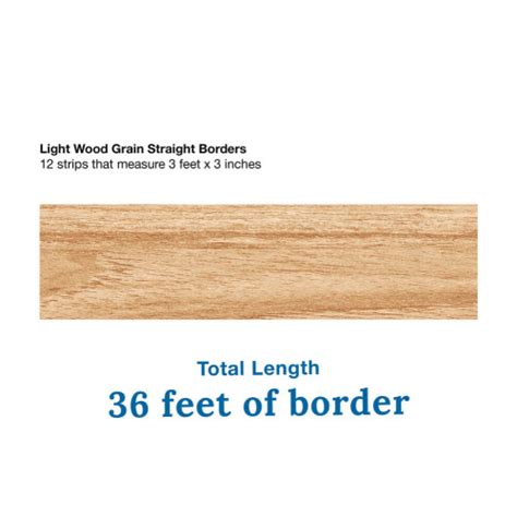 Light Wood Grain Straight Bulleting Board Borders Carson Dellosa Ed