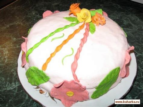 Рецепт: Торт с украшением из мастики