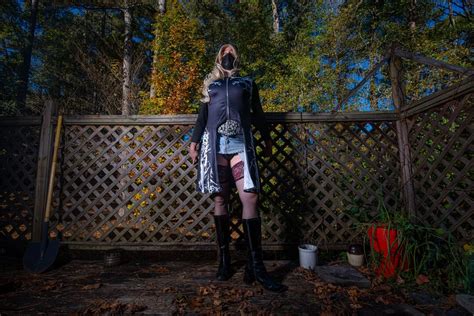 Jon Scarecrow Big Fake Tits Crossdresser In Snug Plaid Dress And Cow Girl Boots Outside Gay