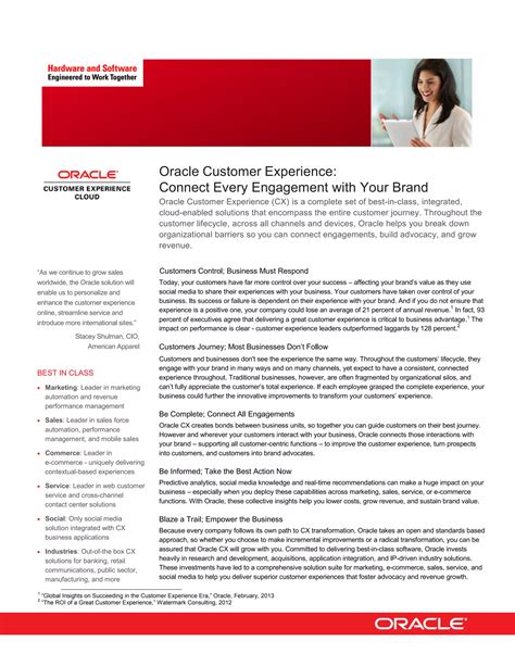 Oracle CX Cloud PDF