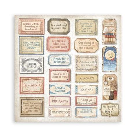 Stamperia Vintage Library X Paper Pack Sbbl Faltkarten