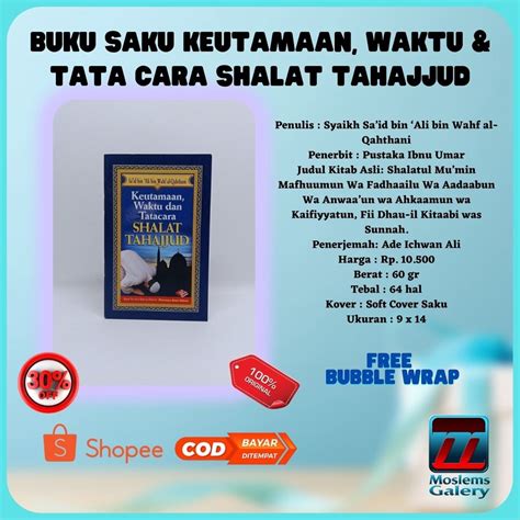 Jual Buku Saku Keutamaan Waktu Tata Cara Shalat Tahajjud Shopee