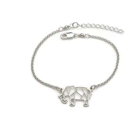 Sterling Silver Elephant Bracelet Lucky Elephant Bracelet Etsy