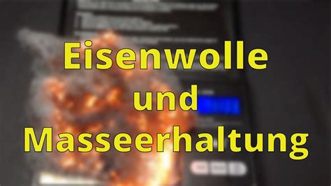 Gesetz Der Erhaltung Der Masse Experimente Zuhause Youtube