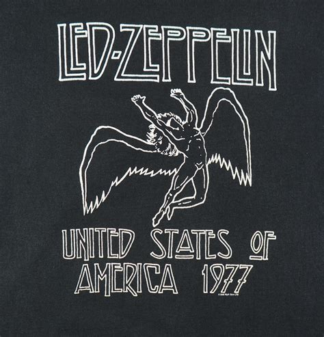 Vintage Vintage Led Zeppelin United States Of America 1977 T Shirt