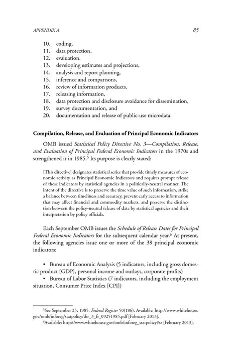 Appendix A Legislation And Regulations That Govern Federal Statistics