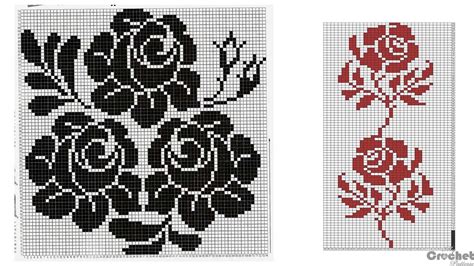 Rose Filet Crochet Pattern Mycrochetpattern