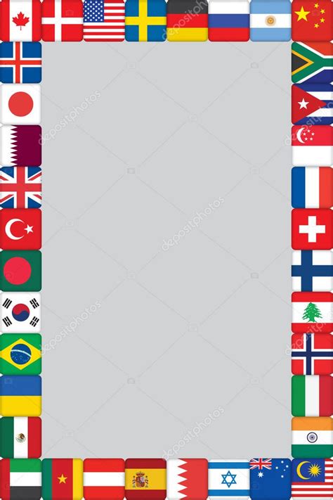 World Flags Icons Frame Stock Vector By Romantiche 18930589