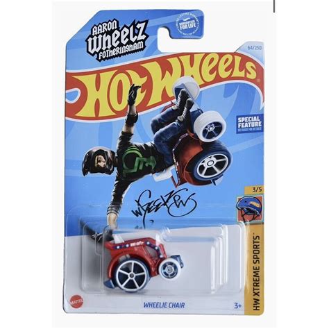 2024 HOT WHEELS MAINLINE WHEELIE CHAIR RED AARON WHEELZ RED 64 250 XTREME Shopee Philippines