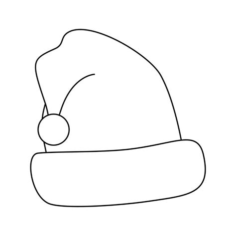 P Gina Para Colorear Con Gorro De Pap Noel Para Ni Os Vector