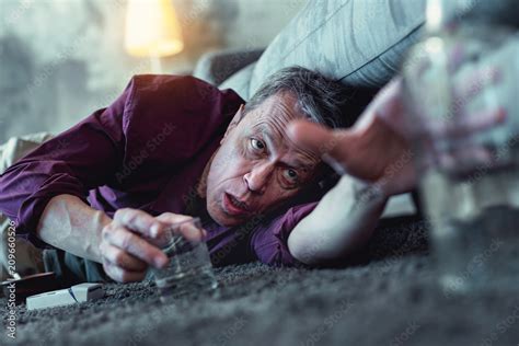 Disgusting Man Disgusting Wrinkled Mature Man Lying On The Floor While