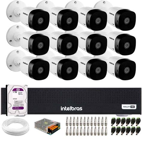 Kit 12 Câmeras Intelbras VHD 1230 B Full HD 1080p Bullet Visão Noturna