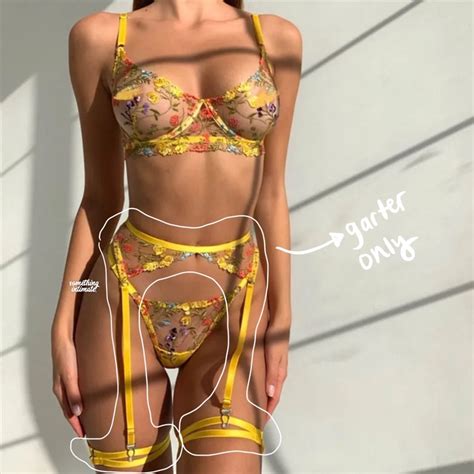 Jual Garter Tali Paha Shuri Floral Lace Lingerie Baju Dinas Sexy Bra Set Cd Talpah Bigsize Big