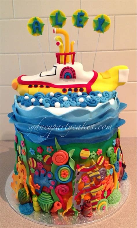 The Beatles Yellow Submarine Cake And Octopus Garden Beatles Birthday