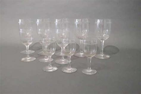 Ensemble De Verres En Cristal Taill D Cor Grav