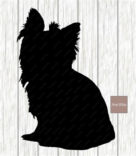 Yorkie Svg Dxf Png Yorkshire Terrier Silhouette Cut File Etsy Uk