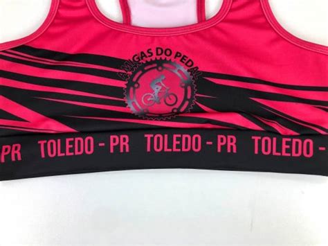 Top Feminino Rosa E Preto Uniforme Ciclismo Personalizado Catavento