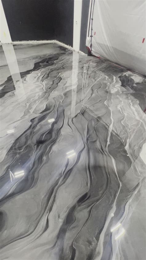 Metallic Marble Epoxy Flooring In Denver Colorado