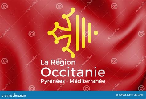 Occitanie Map France Region Shape Cartoon Vector
