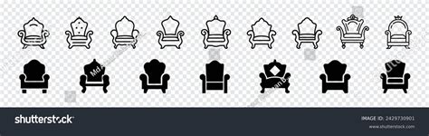 King Throne Chair Icon Throne Icon Royal Chair Royalty Free Stock