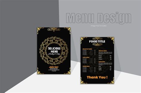 Premium Vector Vector Food Two Sided Restaurant Menu Template Design