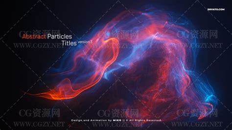 Ae模板抽象唯美粒子背景文字标题动画 Abstract Particles Titles V3 Cg资源网