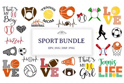 Sports Svg Bundle Svg Files For Cricut Vector Art Cut File