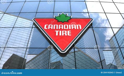 Editorial Canadian Tire Corporation Limited Logo On Glass Building