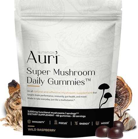 Auri Super Mushroom Daily Gummies All In One Daily