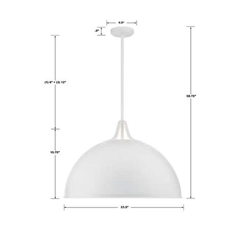 Soto 3 Light White Pendant 235w X 1575h Bed Bath And Beyond