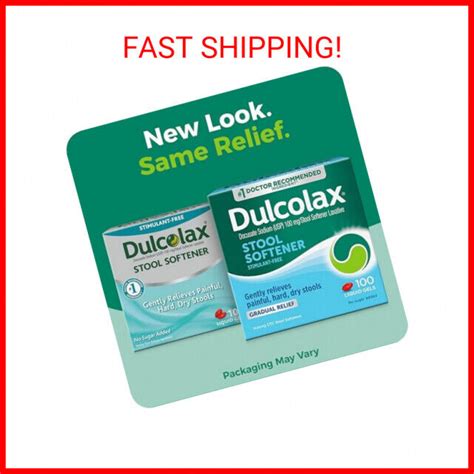 Dulcolax Stool Softener Laxative Liquid Gel Capsules 100ct For Gentle