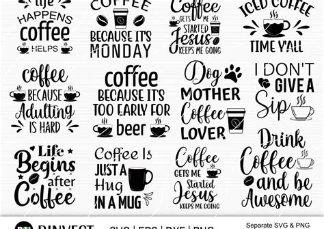 Coffee SVG, Coffee Bundle Svg, Coffee Mug Svg, Funny Coffee Quotes SVG ...