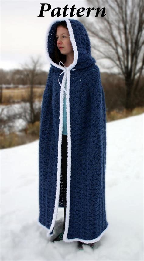 Free Crochet Cloak Patterns For Adults Ravelry Full Length Hooded