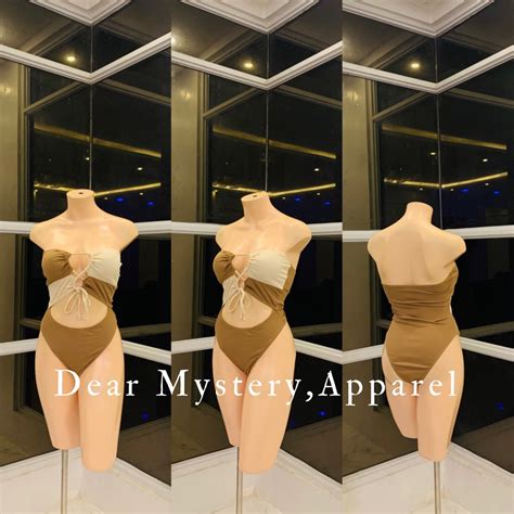 Shein Piece Nude Brown Women S Fashion Swimwear Bikinis Swimsuits On Carousell